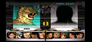King is being selected in Tekken 3 as a character